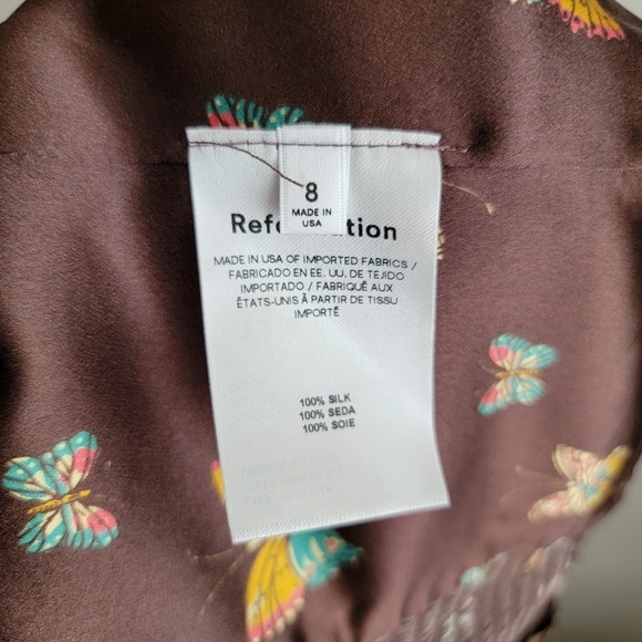 Reformation Overland Silk Top in Falena size 8 NWT - Picture 10 of 11
